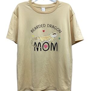 Bearded Dragon Mom Oversized Tee T-Shirt Misses size M